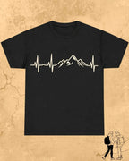 Minimalist Wanderline Travel Cotton Tshirt Swiftsoul