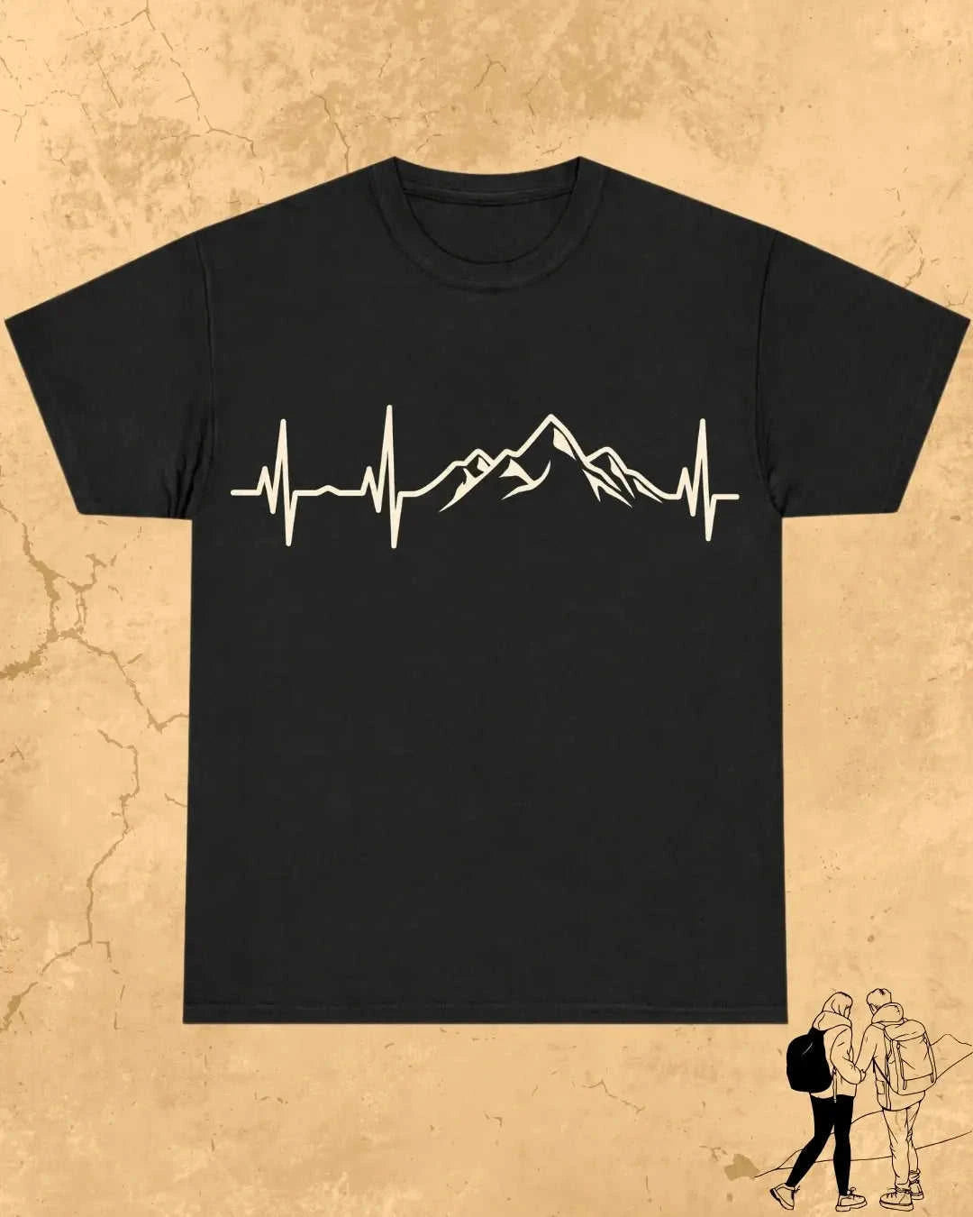 Minimalist Wanderline Travel Cotton Tshirt Swiftsoul