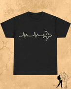 Minimalist Wanderline Travel Cotton Tshirt Swiftsoul