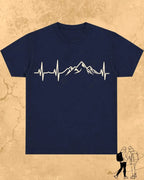 Minimalist Wanderline Travel Cotton Tshirt Swiftsoul