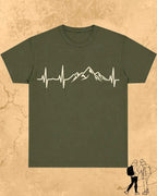 Minimalist Wanderline Travel Cotton Tshirt Swiftsoul