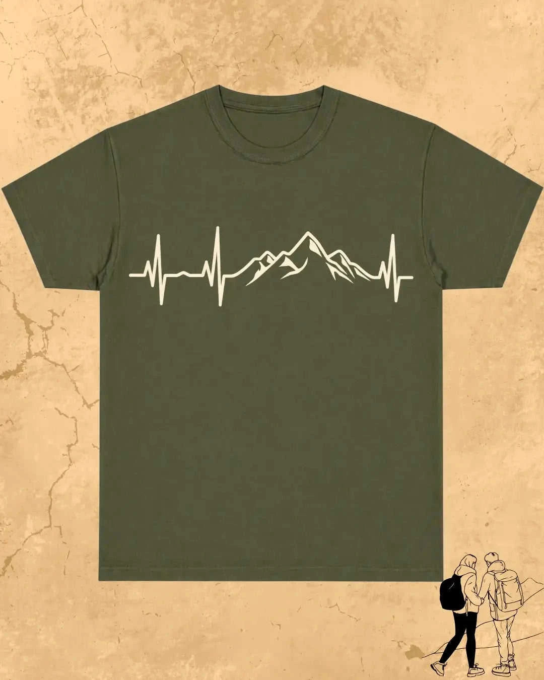 Minimalist Wanderline Travel Cotton Tshirt Swiftsoul