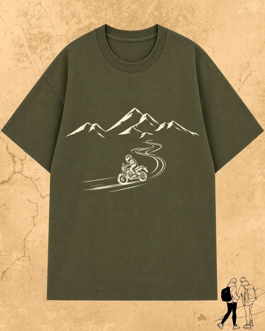 Minimalist Wanderline Travel Cotton Tshirt Swiftsoul 