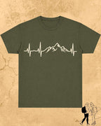 Minimalist Wanderline Travel Cotton Tshirt Swiftsoul 