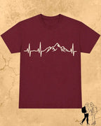 Minimalist Wanderline Travel Cotton Tshirt Swiftsoul