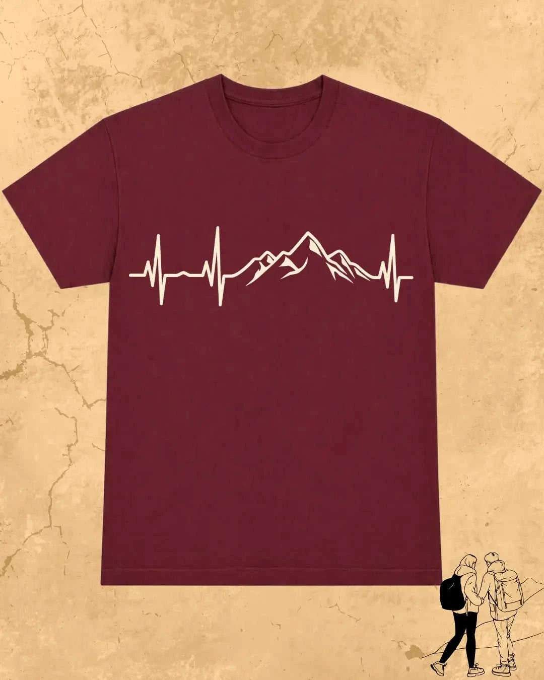 Minimalist Wanderline Travel Cotton Tshirt Swiftsoul