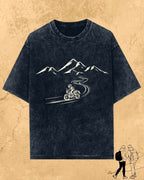 Minimalist Wanderline Travel Cotton Tshirt Swiftsoul 