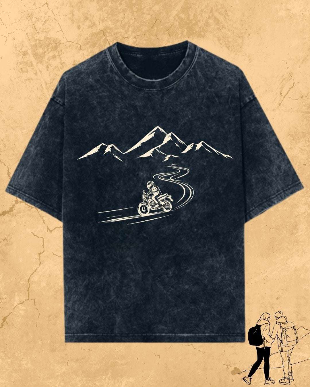 Minimalist Wanderline Travel Cotton Tshirt Swiftsoul 