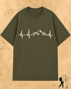 Minimalist Wanderline Travel Cotton Tshirt Swiftsoul 
