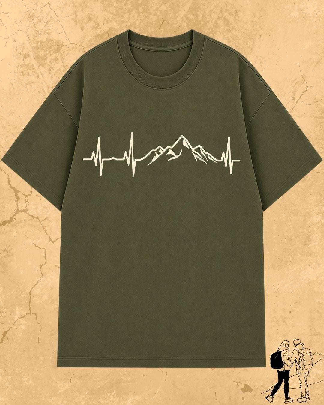 Minimalist Wanderline Travel Cotton Tshirt Swiftsoul 