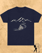 Minimalist Wanderline Travel Cotton Tshirt Swiftsoul 