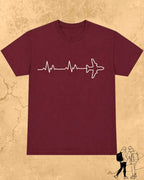 Minimalist Wanderline Travel Cotton Tshirt Swiftsoul
