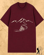 Minimalist Wanderline Travel Cotton Tshirt Swiftsoul 