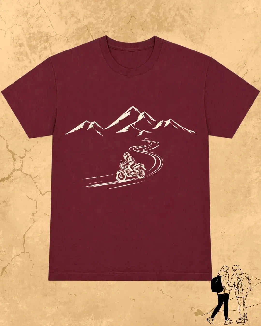 Minimalist Wanderline Travel Cotton Tshirt Swiftsoul