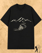 Minimalist Wanderline Travel Cotton Tshirt Swiftsoul 