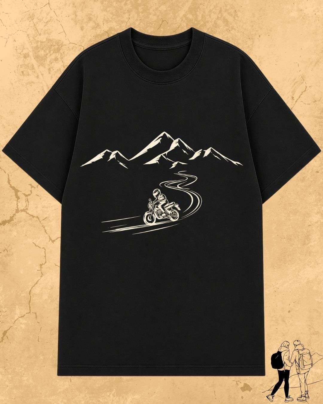 Minimalist Wanderline Travel Cotton Tshirt Swiftsoul 