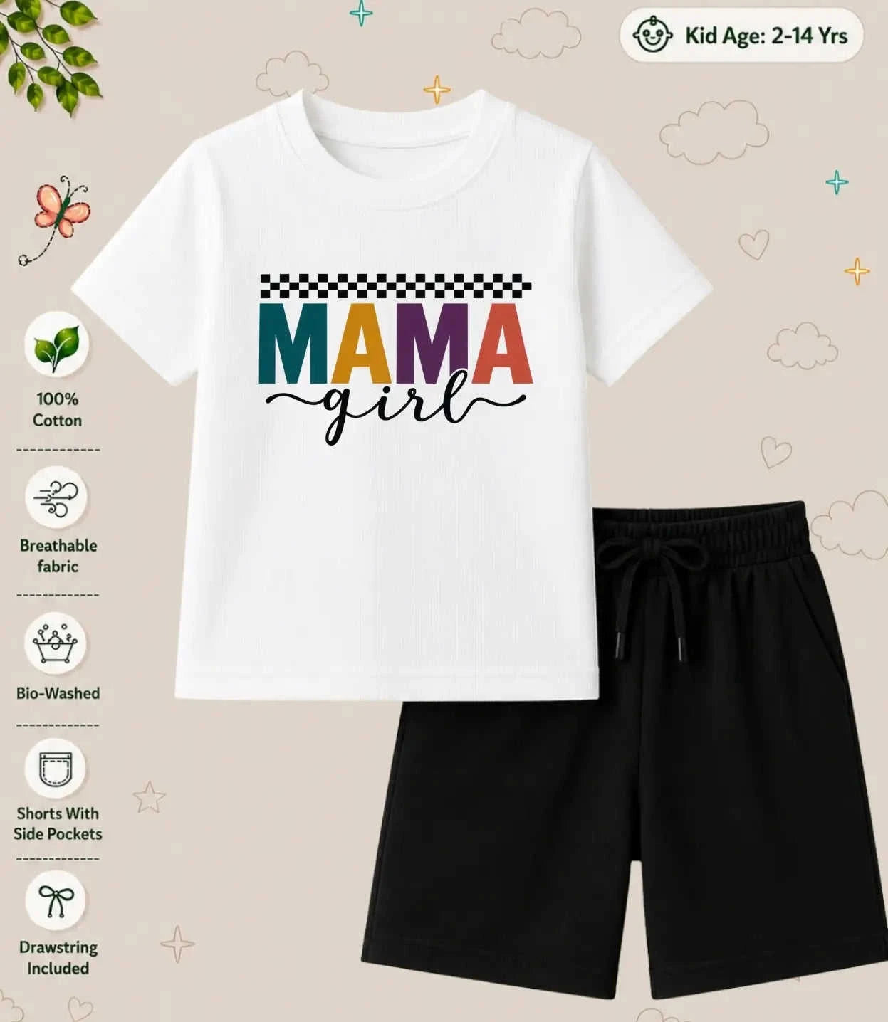 Mom - Dad Blessing Kid Co-ord Set Swiftsoul