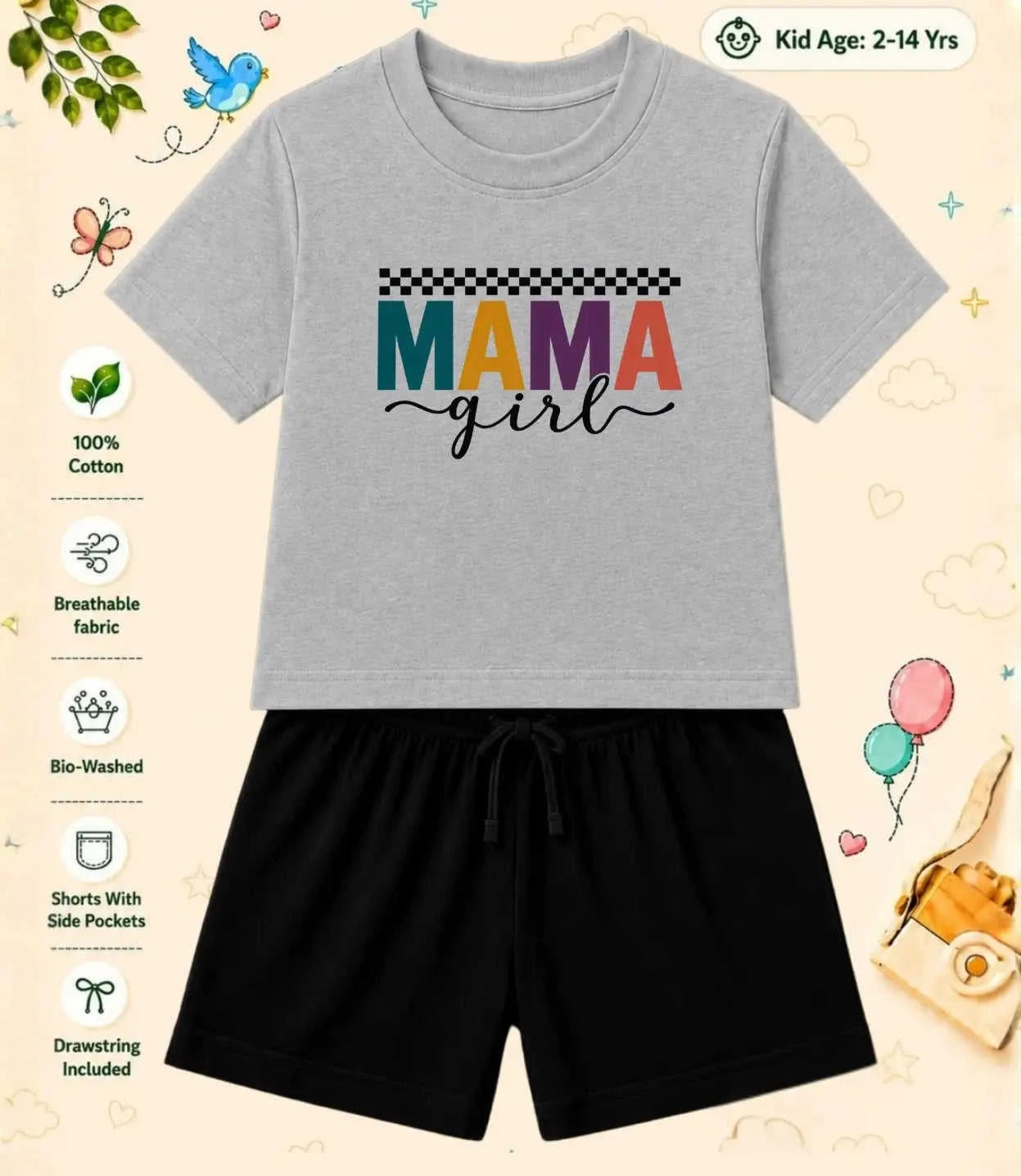 Mom - Dad Blessing Kid Co-ord Set Swiftsoul