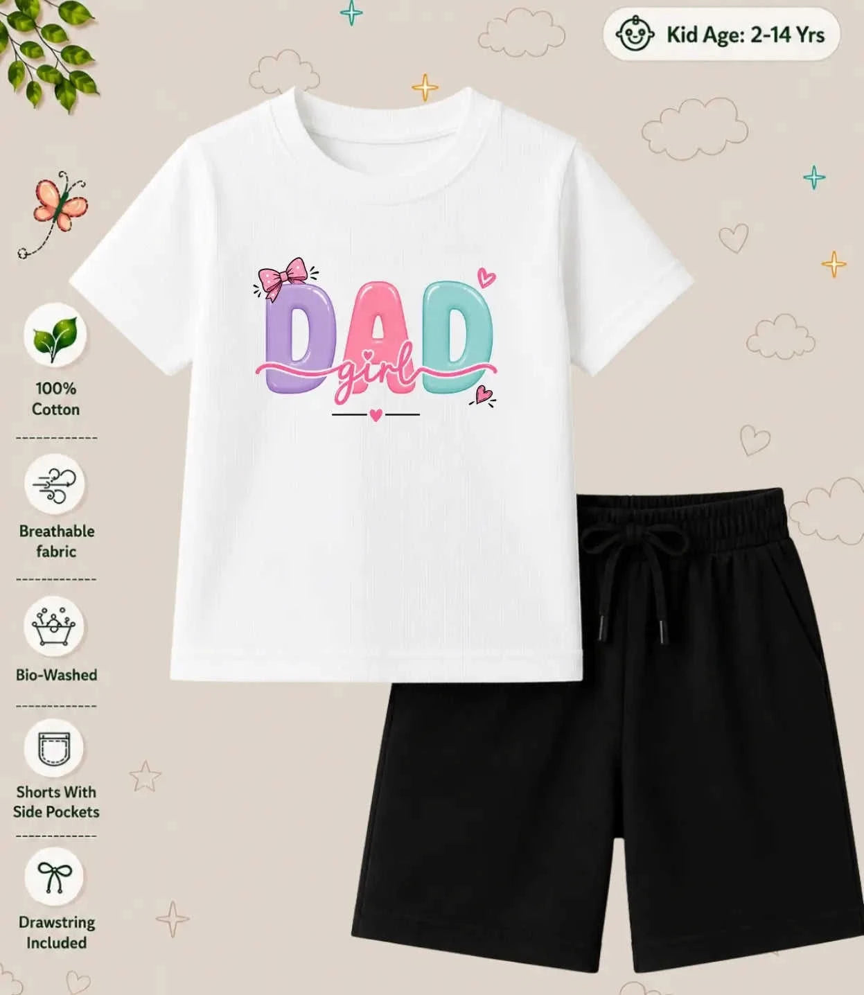 Mom - Dad Blessing Kid Co-ord Set Swiftsoul
