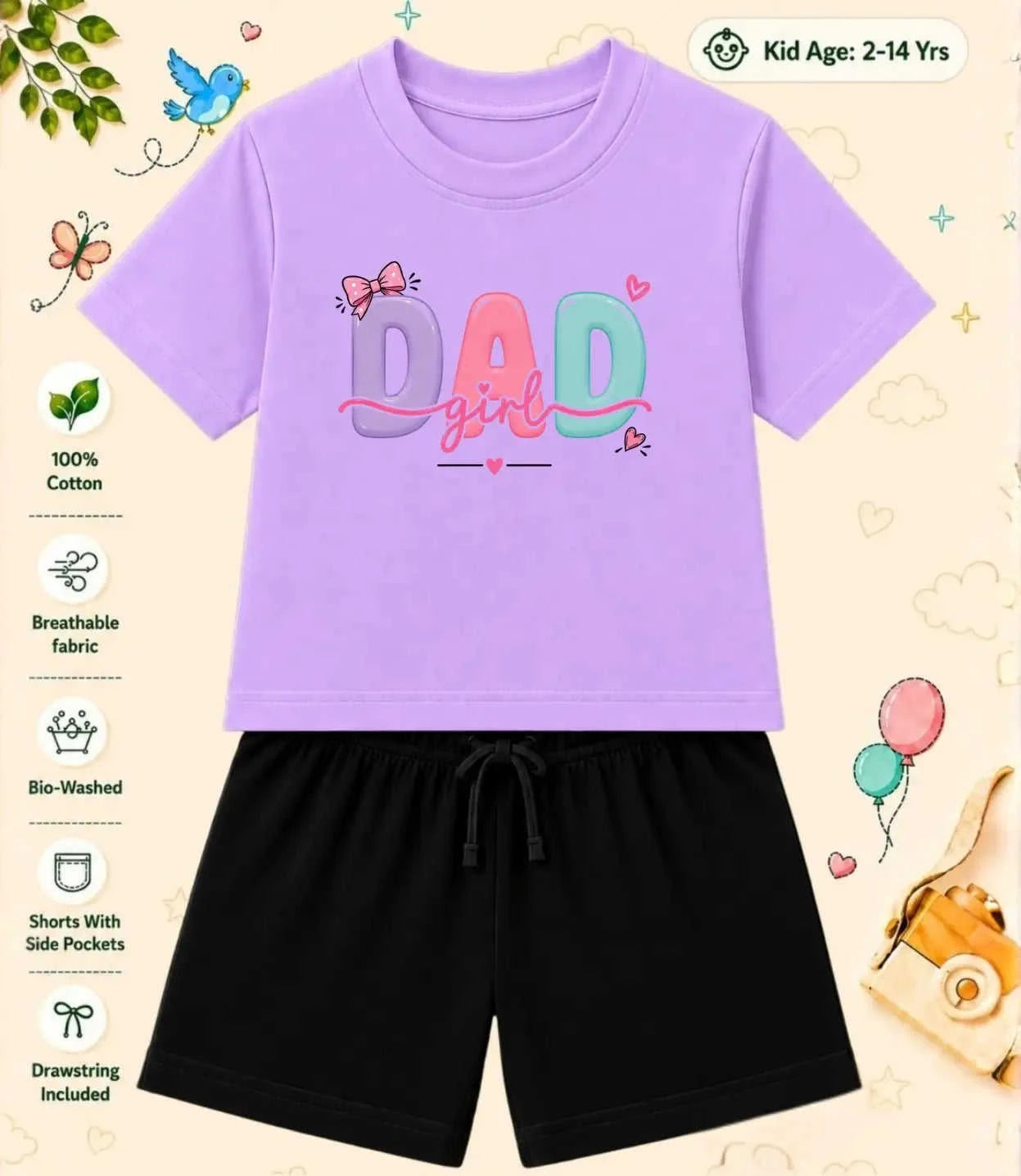 Mom - Dad Blessing Kid Co-ord Set Swiftsoul