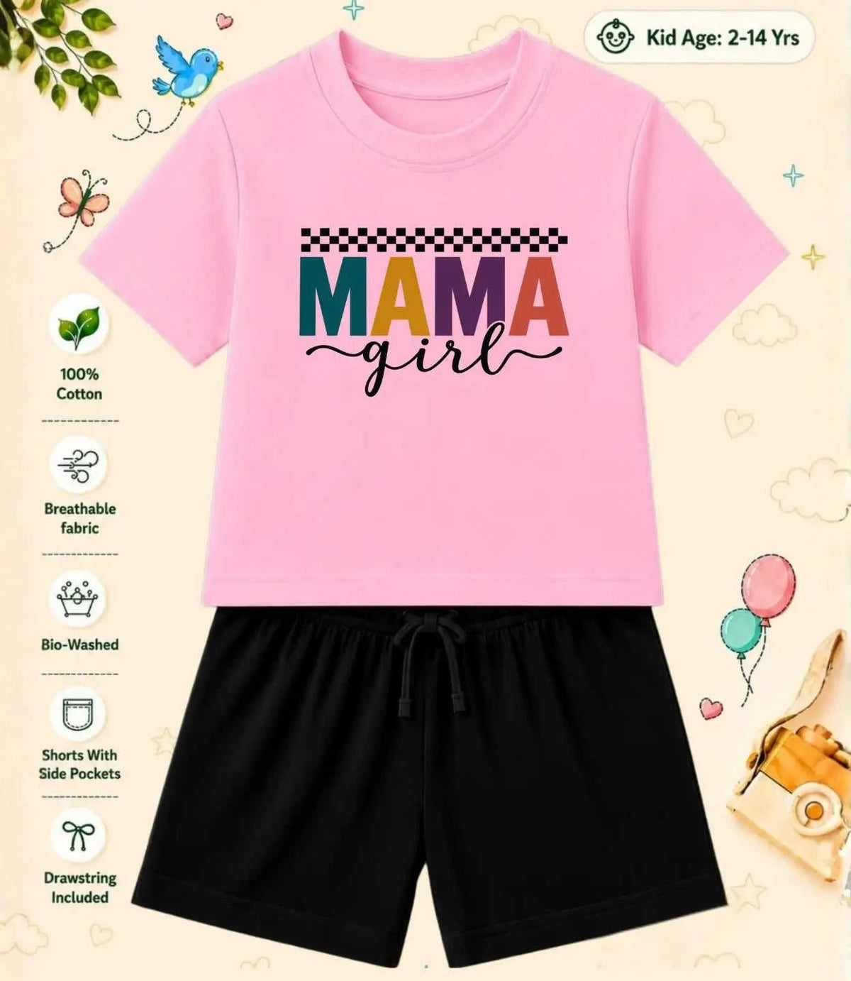 Mom - Dad Blessing Kid Co-ord Set Swiftsoul