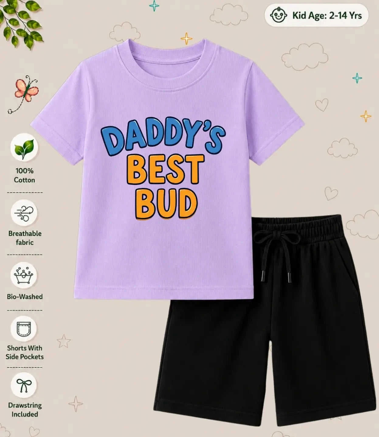 Mom - Dad Blessing Kid Co-ord Set Swiftsoul