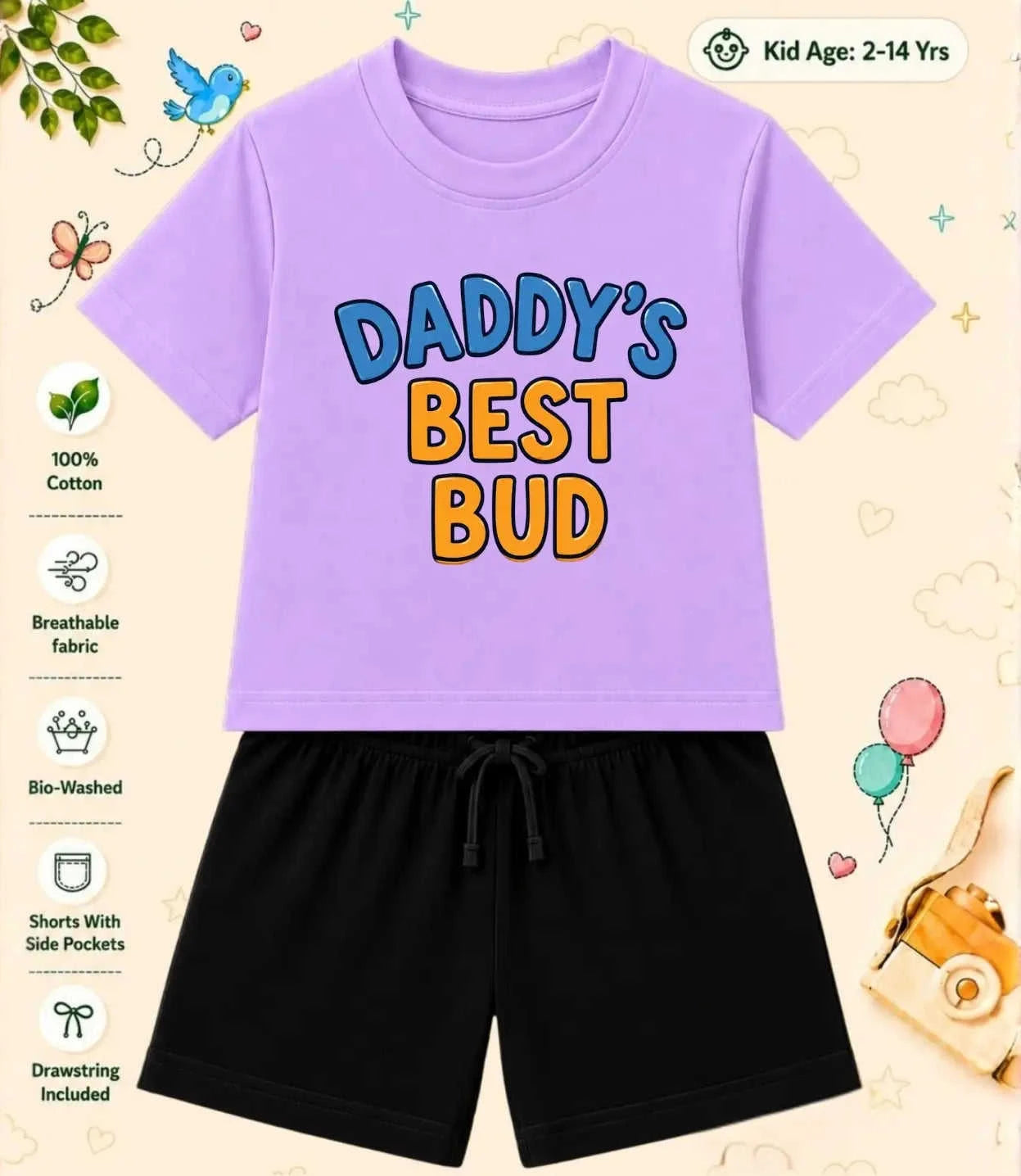 Mom - Dad Blessing Kid Co-ord Set Swiftsoul