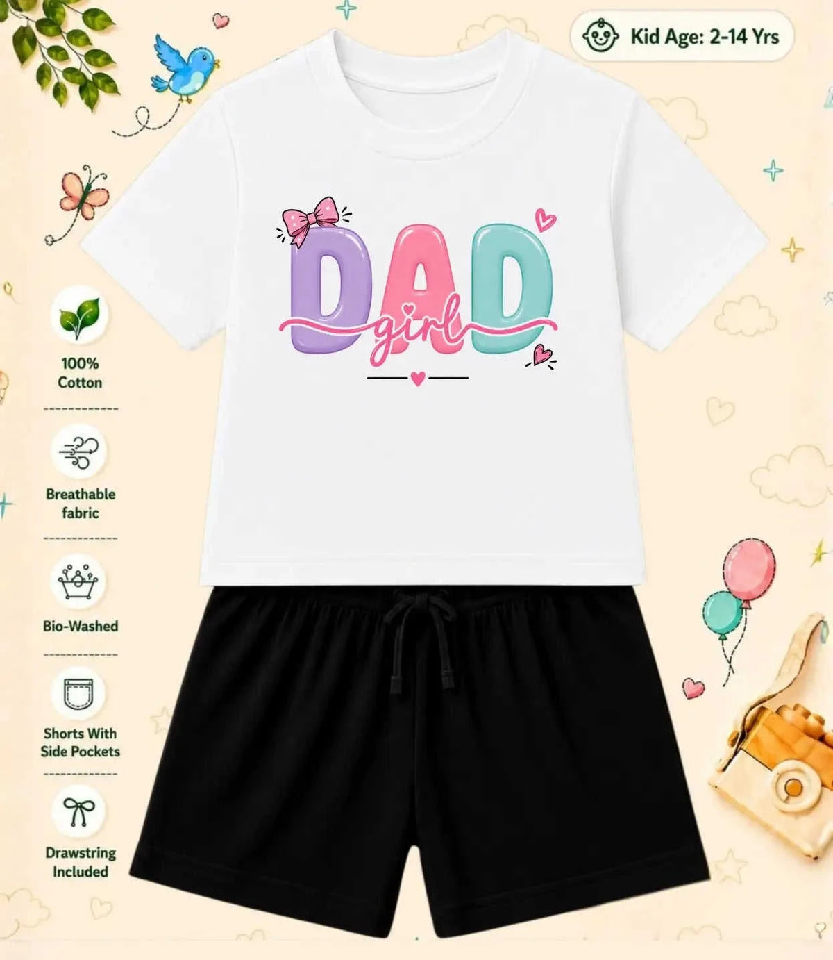 Mom - Dad Blessing Kid Co-ord Set Swiftsoul