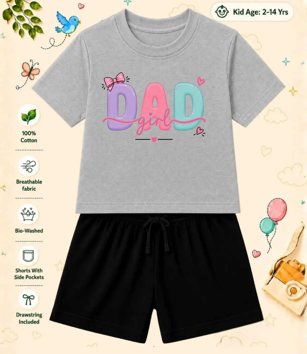 Mom - Dad Blessing Kid Co-ord Set Swiftsoul