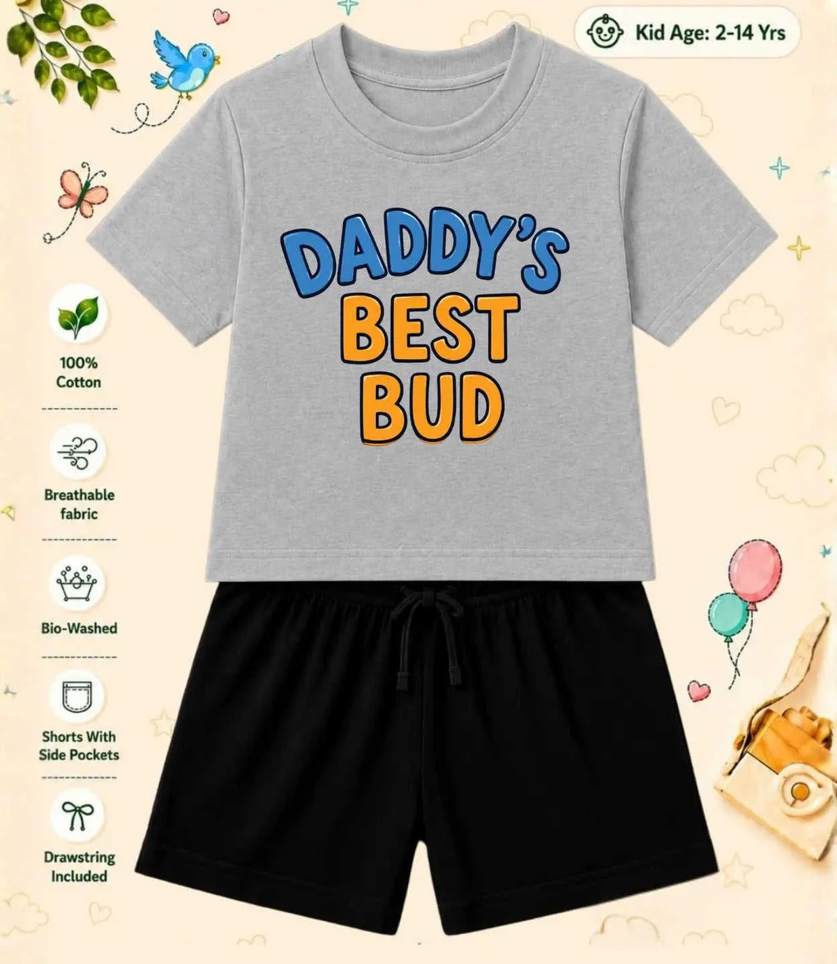 Mom - Dad Blessing Kid Co-ord Set Swiftsoul