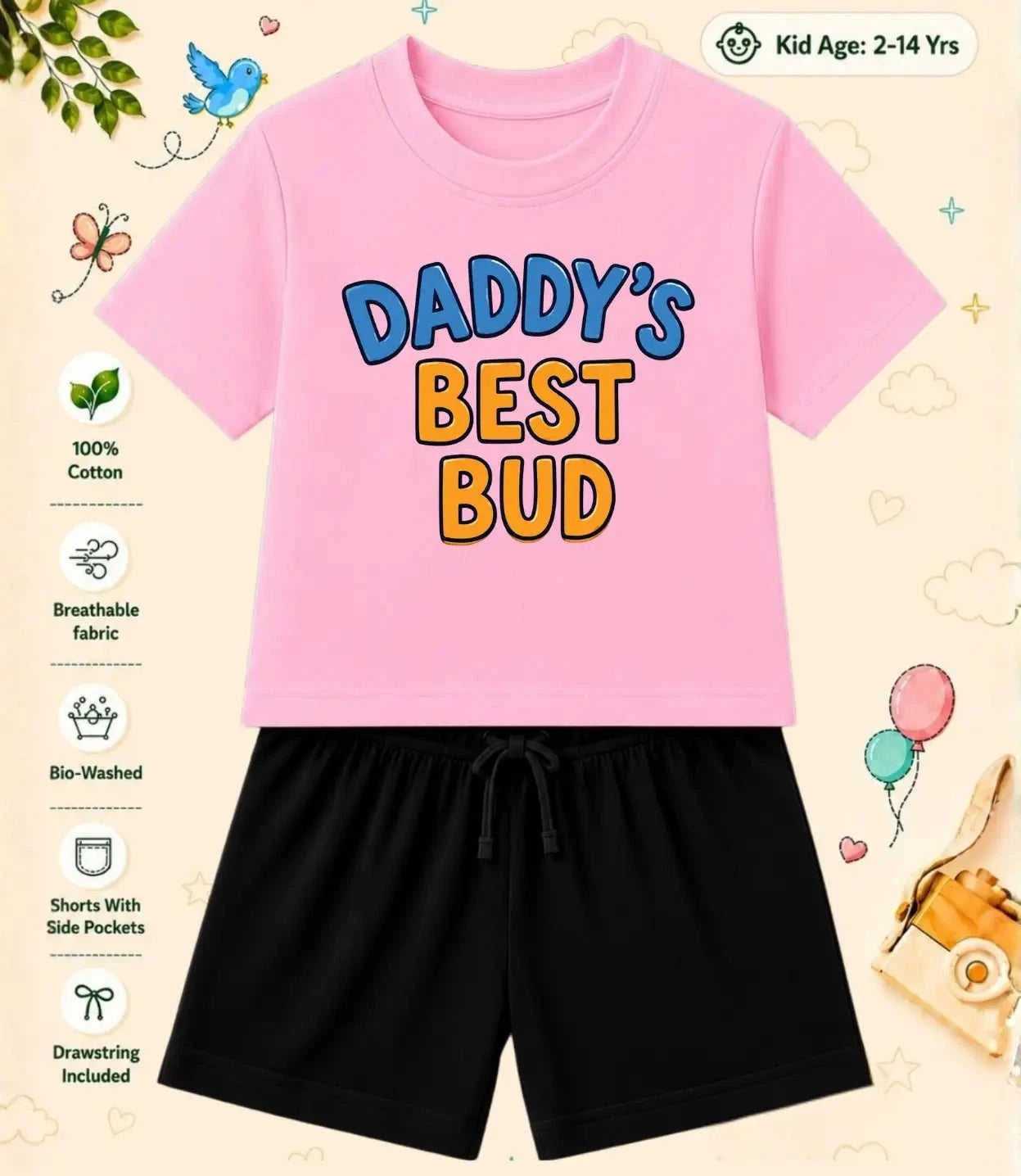 Mom - Dad Blessing Kid Co-ord Set Swiftsoul