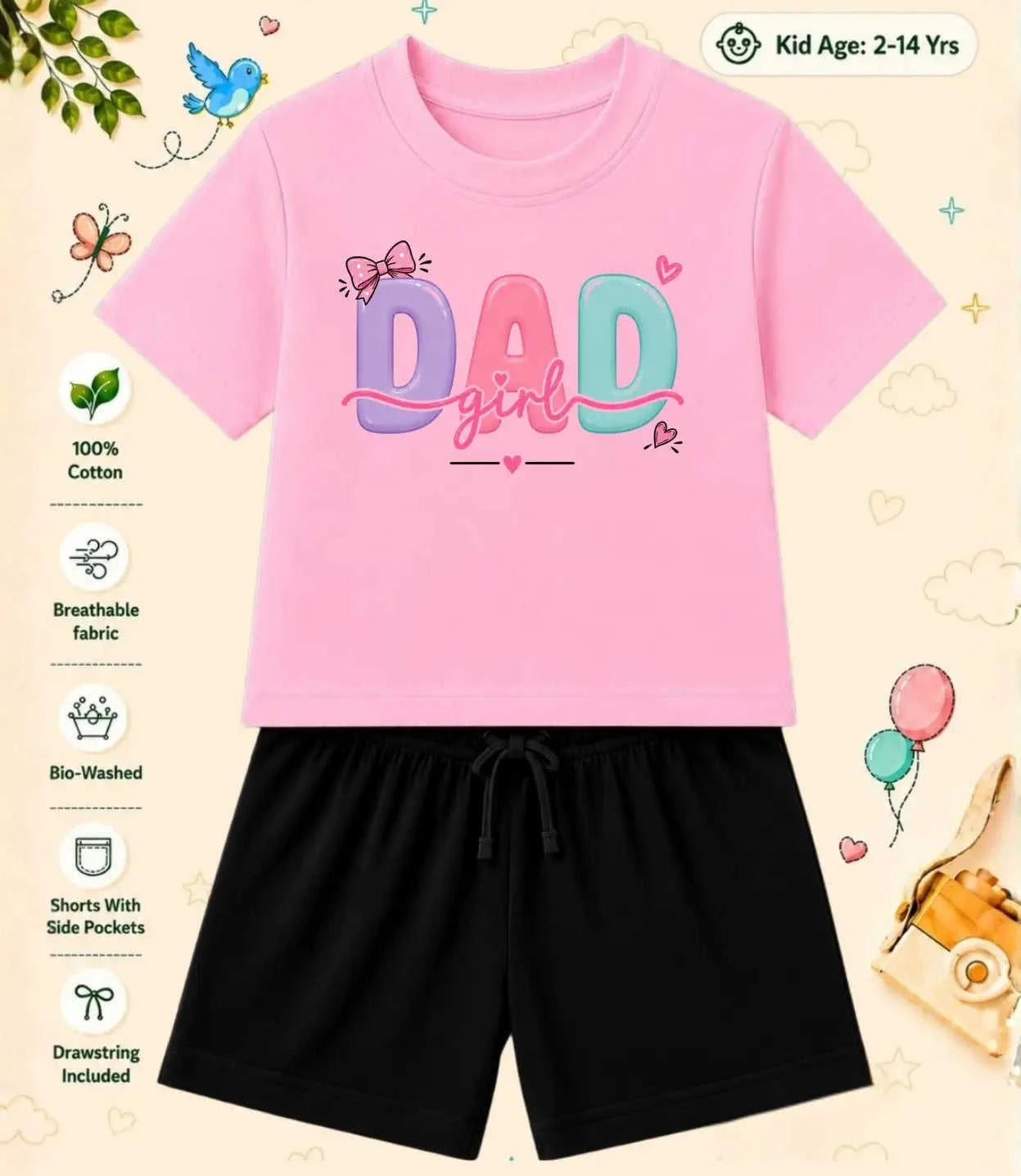 Mom - Dad Blessing Kid Co-ord Set Swiftsoul