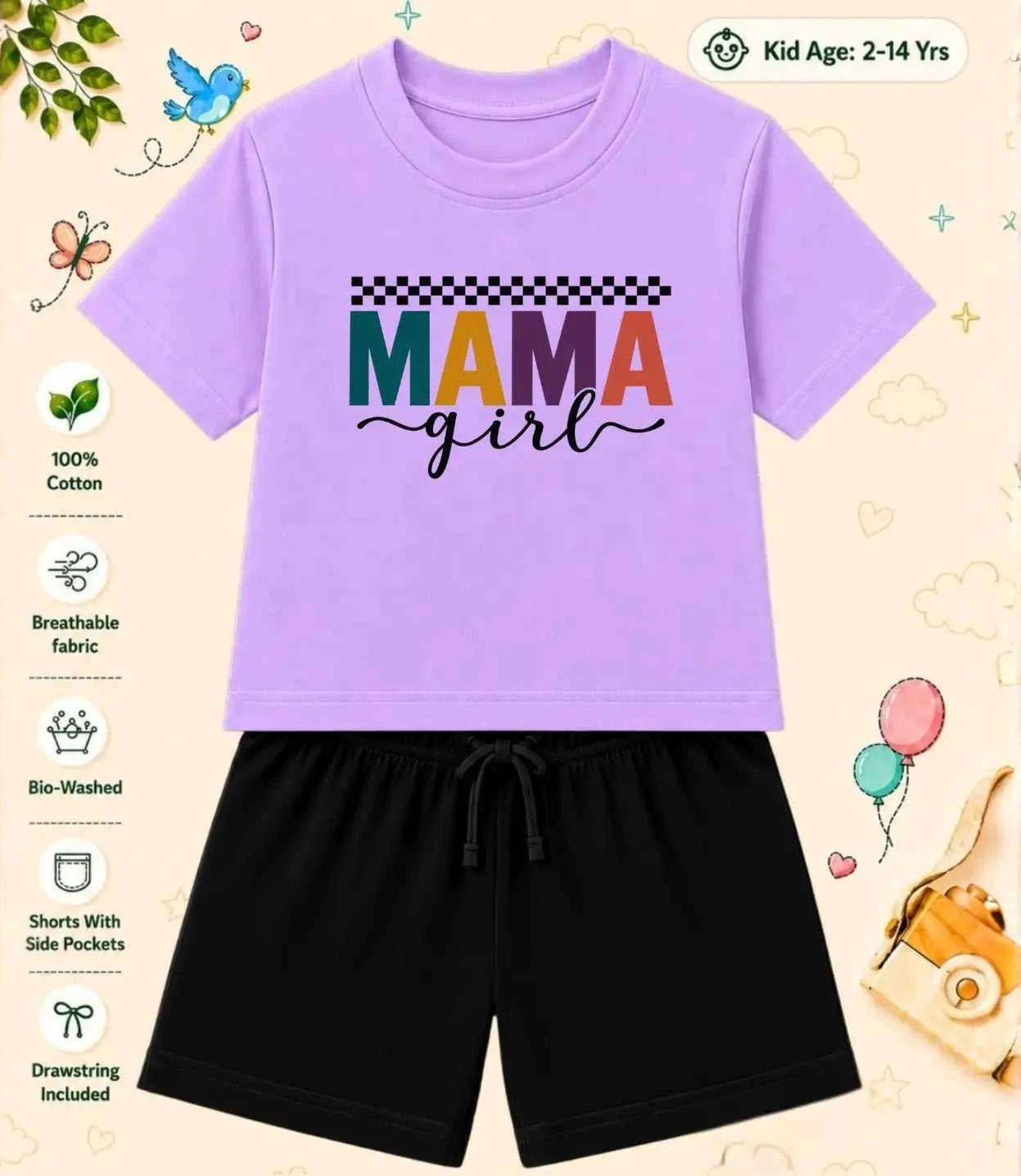 Mom - Dad Blessing Kid Co-ord Set Swiftsoul