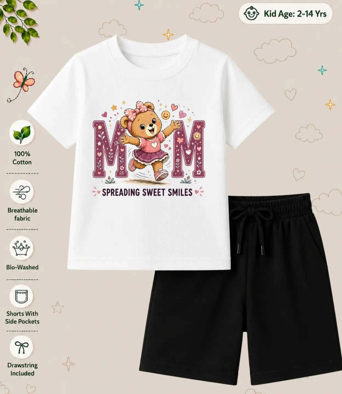Mom - Dad Caring Kid Co-ord Set Swiftsoul