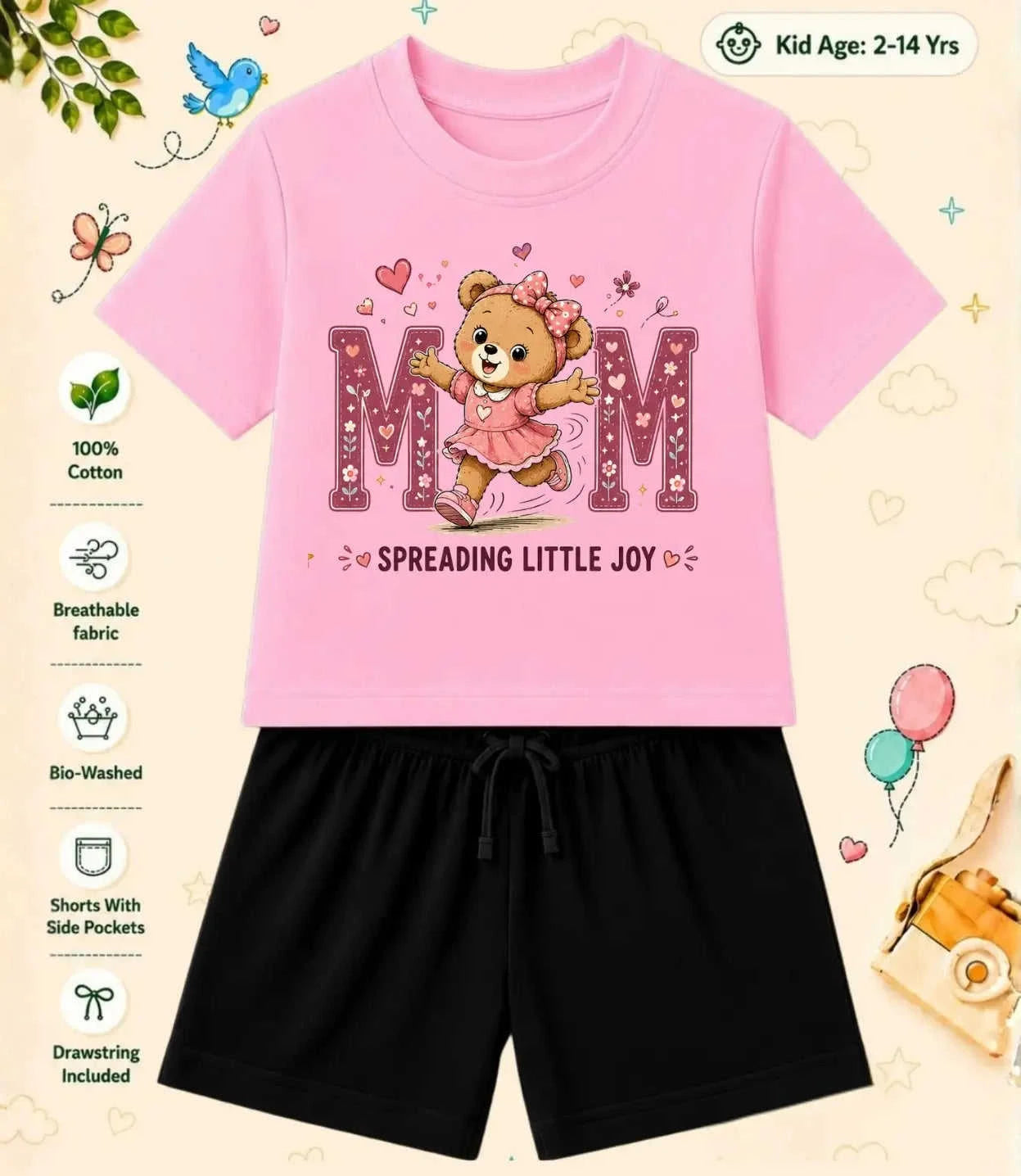 Mom - Dad Caring Kid Co-ord Set Swiftsoul
