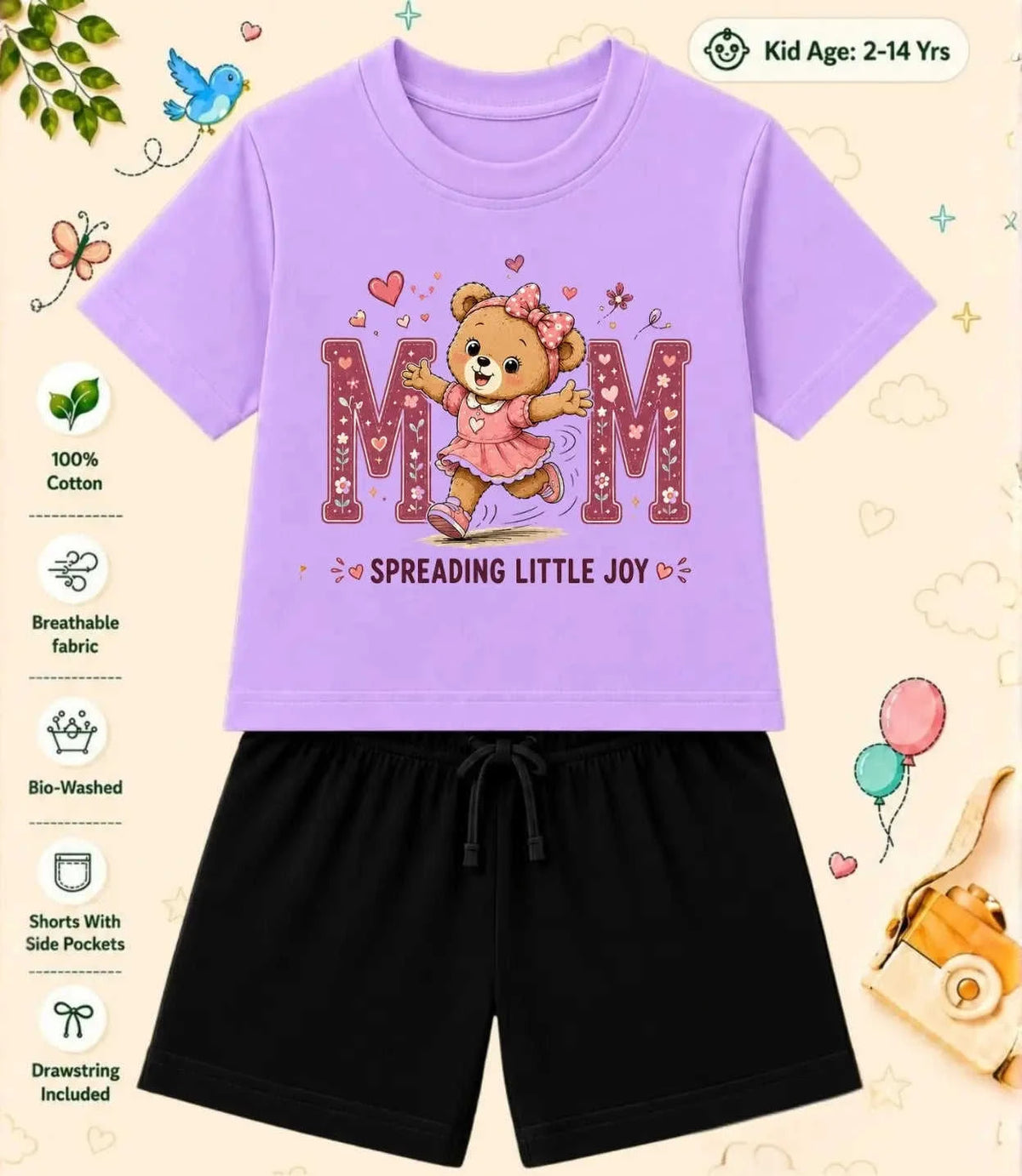 Mom - Dad Caring Kid Co-ord Set Swiftsoul