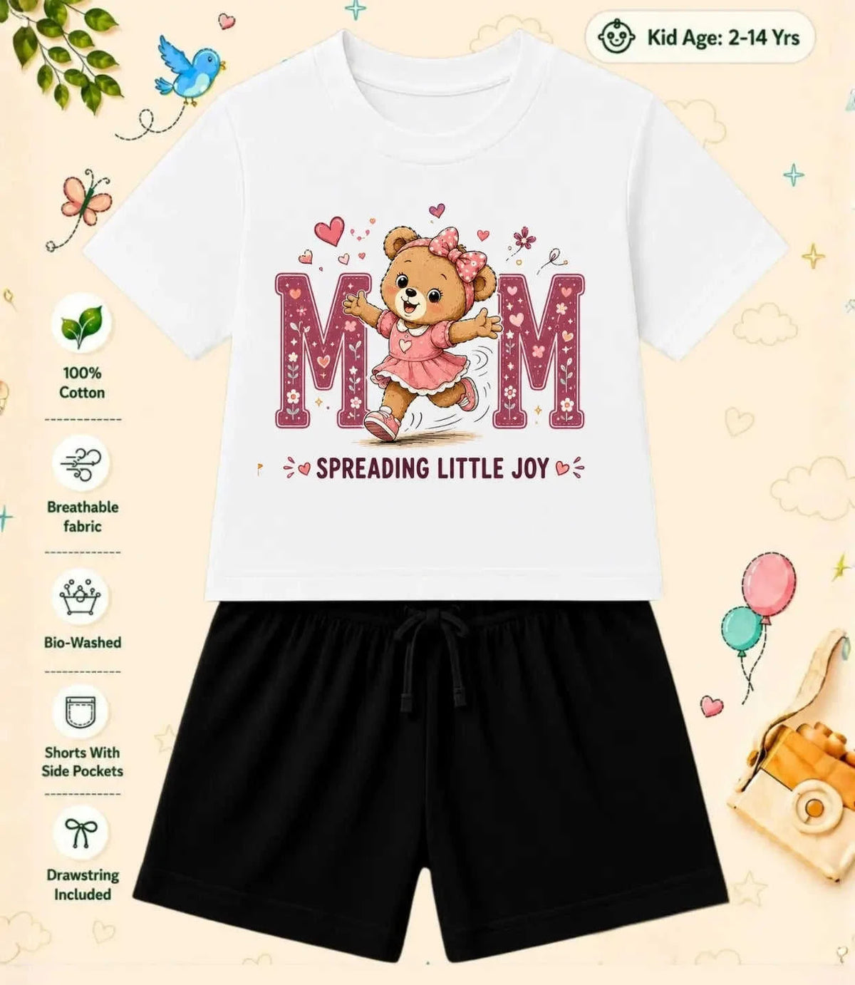Mom - Dad Caring Kid Co-ord Set Swiftsoul