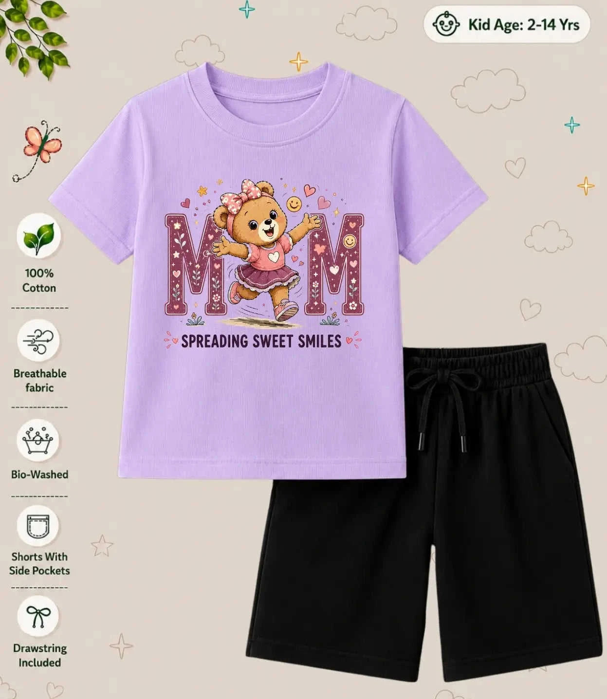 Mom - Dad Caring Kid Co-ord Set Swiftsoul