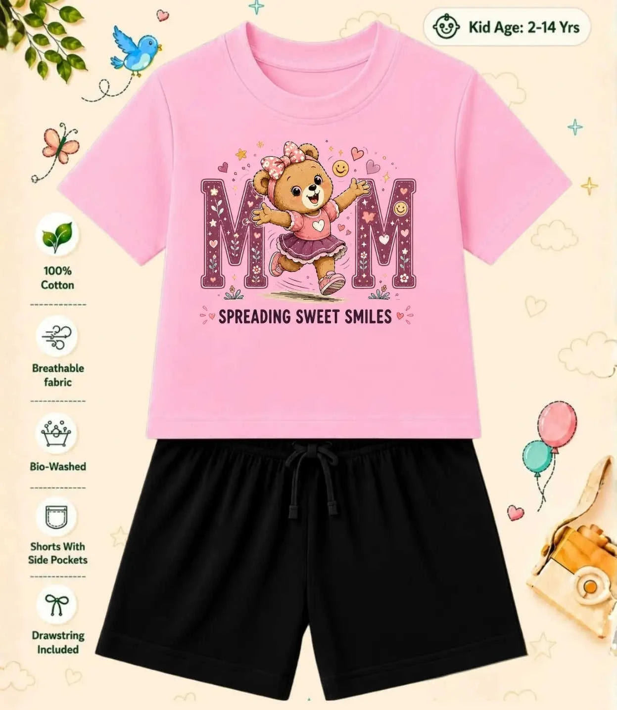 Mom - Dad Caring Kid Co-ord Set Swiftsoul