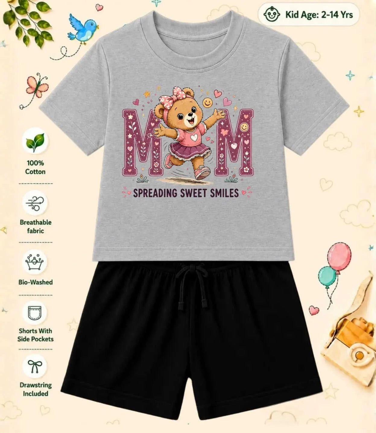 Mom - Dad Caring Kid Co-ord Set Swiftsoul