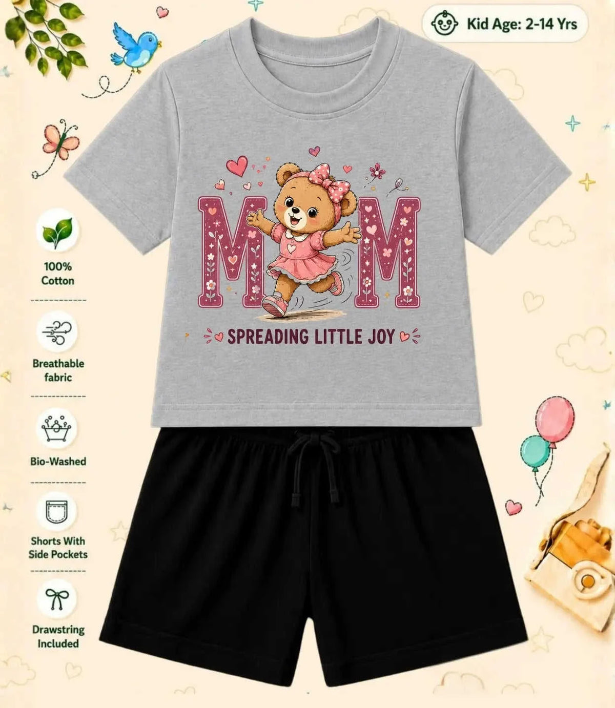 Mom - Dad Caring Kid Co-ord Set Swiftsoul