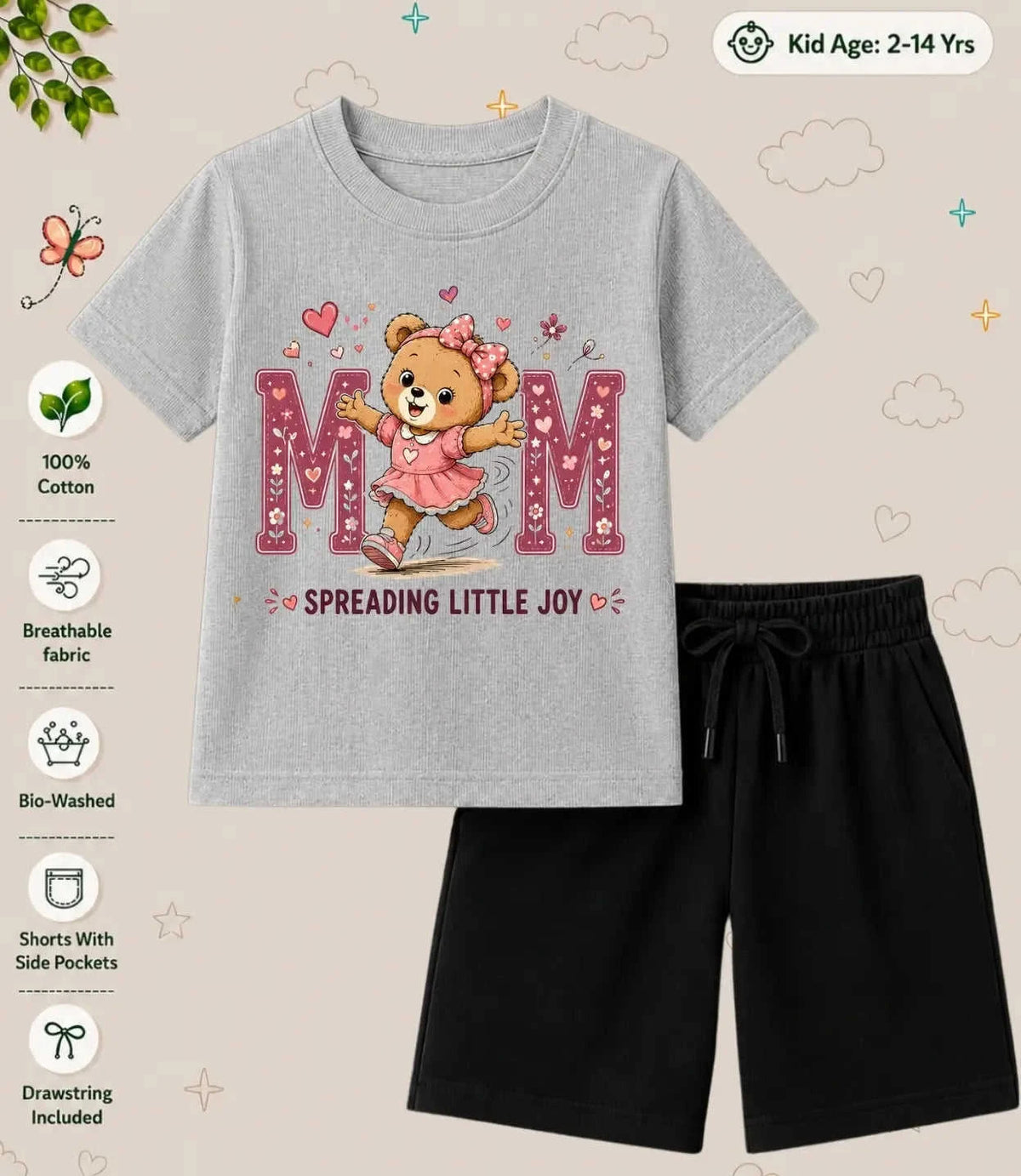 Mom - Dad Caring Kid Co-ord Set Swiftsoul