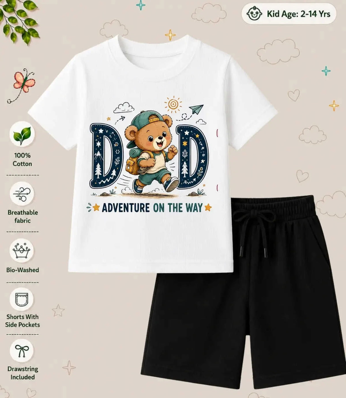 Mom - Dad Caring Kid Co-ord Set Swiftsoul