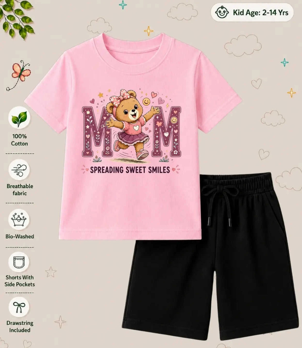 Mom - Dad Caring Kid Co-ord Set Swiftsoul