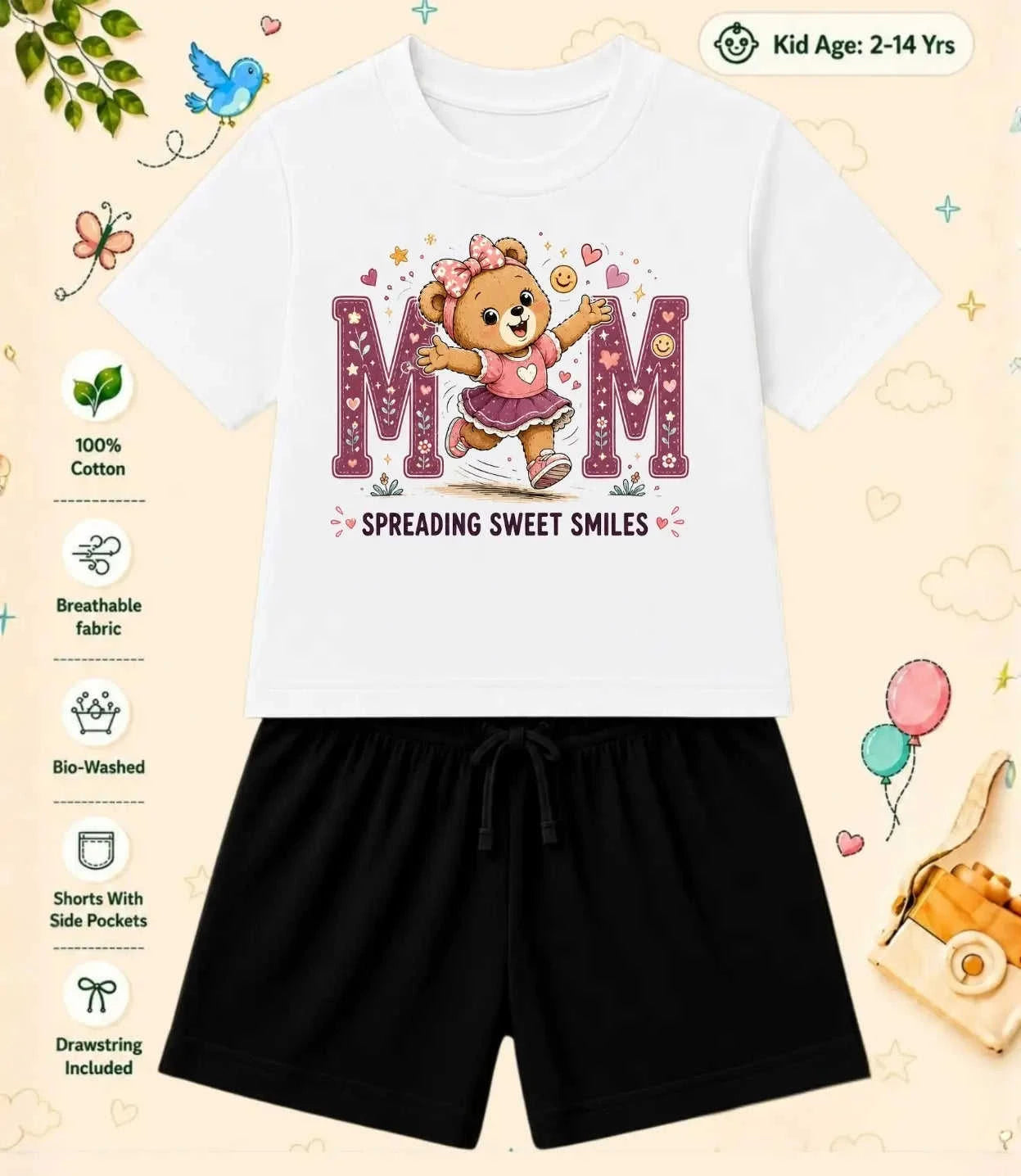 Mom - Dad Caring Kid Co-ord Set Swiftsoul