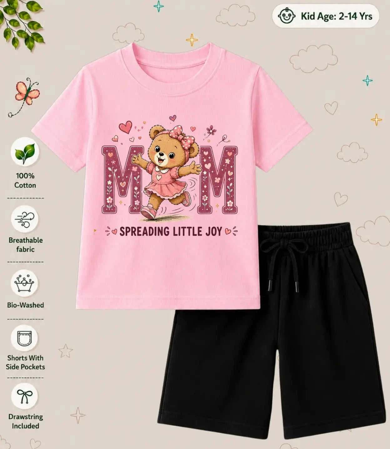 Mom - Dad Caring Kid Co-ord Set Swiftsoul