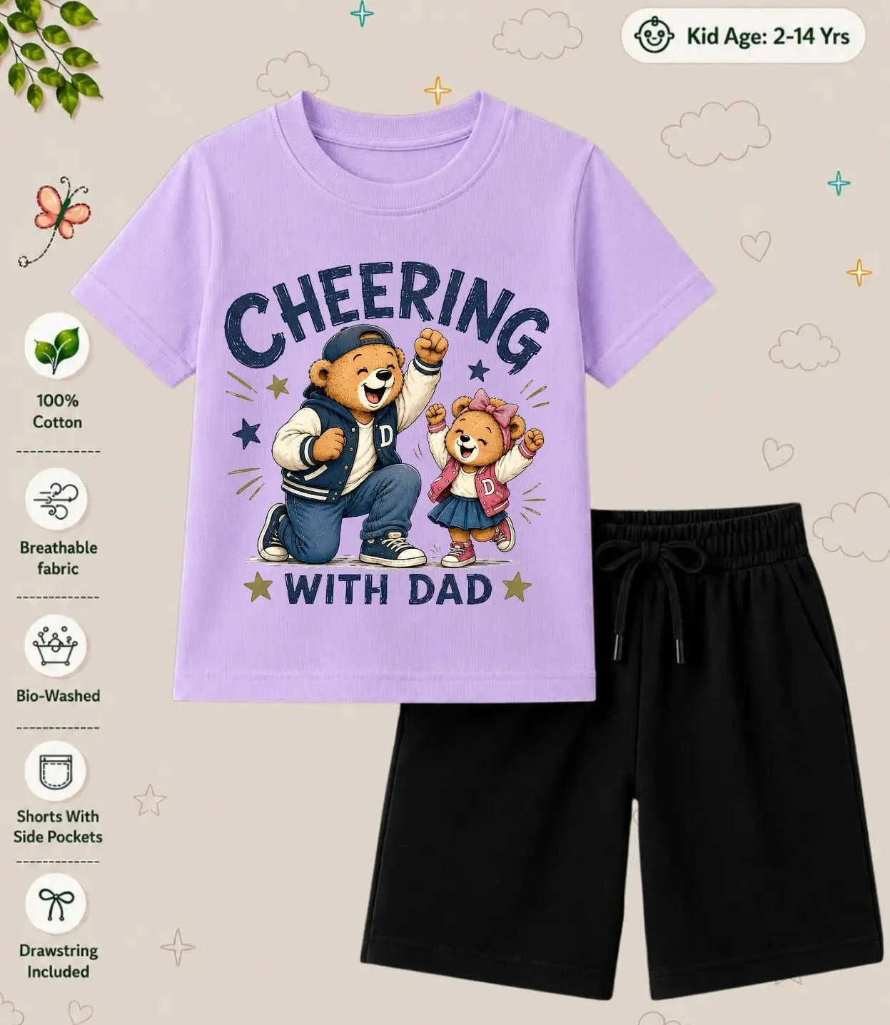 Mom - Dad Comforting Kid Co-ord Set Swiftsoul