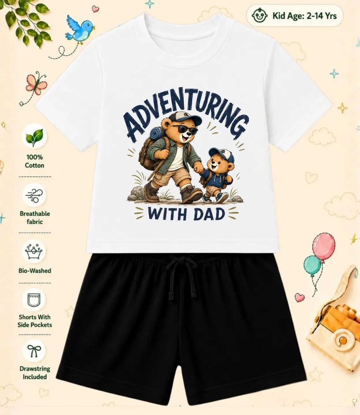 Mom - Dad Comforting Kid Co-ord Set Swiftsoul
