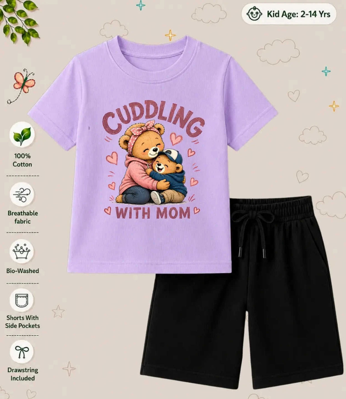 Mom - Dad Comforting Kid Co-ord Set Swiftsoul