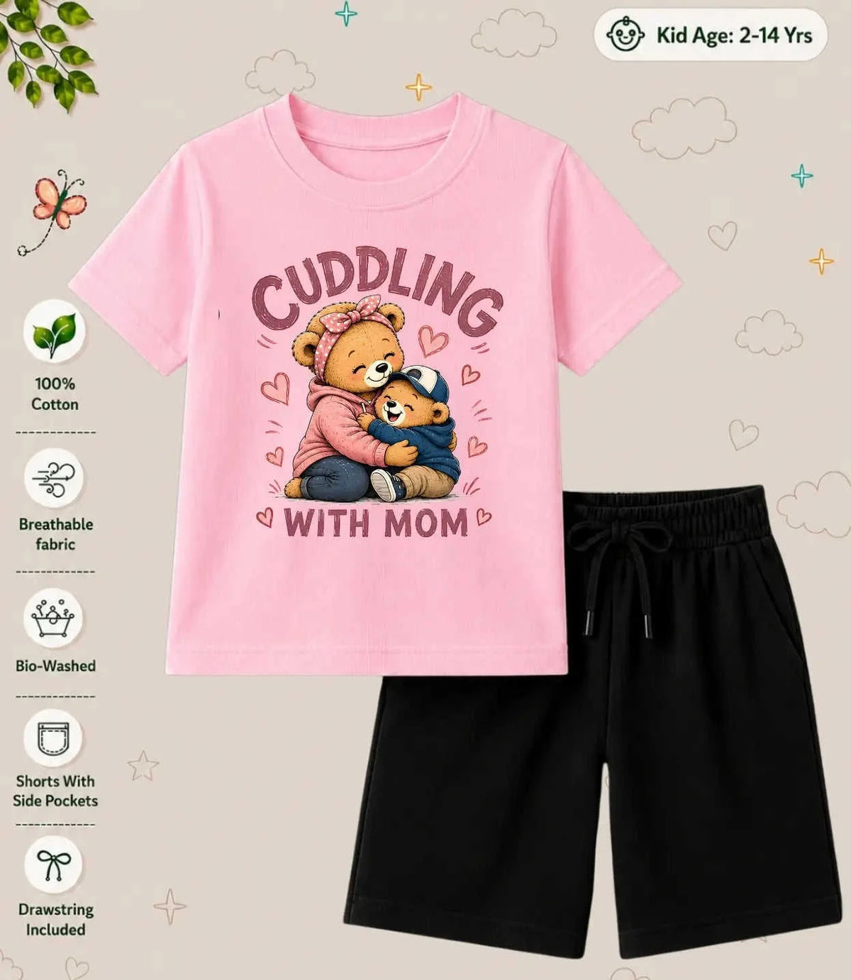 Mom - Dad Comforting Kid Co-ord Set Swiftsoul